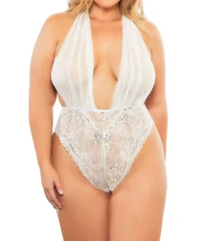 Oh La La Cheri Aria Mesh Plunge Halter Teddy 5210990 -Simone Perele Bikinis Shop oh la la cheri ohla01 5210990 cs1