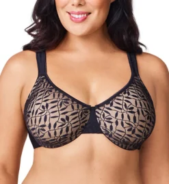 Olga Lace Sheer Leaves Underwire Minimizer Bra 35519 -Simone Perele Bikinis Shop olga olg001 35519 cs1