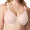 Olga Lace Sheer Leaves Underwire Minimizer Bra 35519