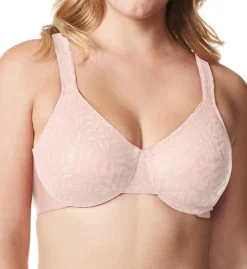 Olga Lace Sheer Leaves Underwire Minimizer Bra 35519
