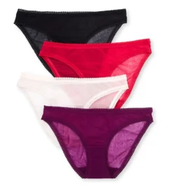 OnGossamer Gossamer Mesh Hip Bikini Panty - 4 Pack 3202P4 -Simone Perele Bikinis Shop ongossamer ong001 3202p4 cs4