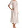 P-Jamas Ines Smocked Short Sleeve Nightgown Ines