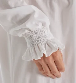 P-Jamas Isabel Smocked Long Sleeve Nightgown Isabel -Simone Perele Bikinis Shop p jamas pj001 isabel cs1