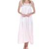 PJ Harlow Satin Long Nightgown With Gathered Back Monrow