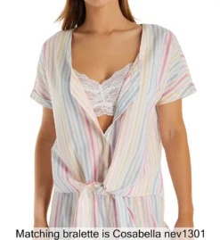 PJ Salvage Washed Ashore Striped Button Front Top ROWAT1 -Simone Perele Bikinis Shop pj salvage pjsa01 rowat1 cs1