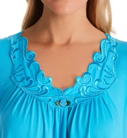 Shadowline Rosebud Nylon Tricot Short Sleeve 53 Inch Gown 32222 -Simone Perele Bikinis Shop shadowline shdw01 32222 cs1