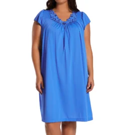 Shadowline Rosebud Nylon Tricot Short Sleeve 40 Inch Gown 36222 -Simone Perele Bikinis Shop shadowline shdw01 36222 cs6