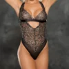 Shirley Of Hollywood Two Tone Stretch Lace Teddy 25801
