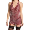 Shirley Of Hollywood Embroidered Chemise And G-string Set 25829