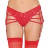 Shirley Of Hollywood Stretch Lace And Strappy Open Front Gartini 31022