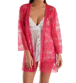 Shirley Of Hollywood Stretch Lace Long Sleeve Trimmed Robe With Thong 31106 -Simone Perele Bikinis Shop shirley of hollywood shir01 31106 cs2