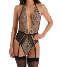 Shirley Of Hollywood Deep V Animal Thong Teddy 31321 -Simone Perele Bikinis Shop shirley of hollywood shir01 31321 fs