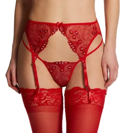 Shirley Of Hollywood Embroidered Garter Belt 677