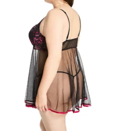 Shirley Of Hollywood Plus Size Two Tone Lace 2-Piece Babydoll Set X25824 -Simone Perele Bikinis Shop shirley of hollywood shir01 x25824 bs