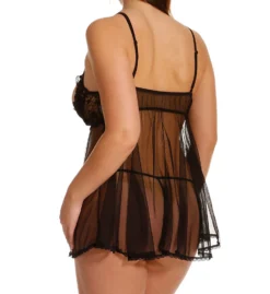 Shirley Of Hollywood Plus Size Lace And Net Open Tip Baby Doll X3394 -Simone Perele Bikinis Shop shirley of hollywood shir01 x3394 bs