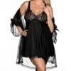 Shirley Of Hollywood Plus Size 3 Piece Babydoll Peignoir Set X3595