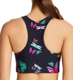 Terez Duo Knit Neon Butterflies Medium Impact Sports Bra 2651 -Simone Perele Bikinis Shop terez trz001 2651 bs