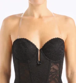 Va Bien Lace Low Plunge Bustier With Garters 6163 -Simone Perele Bikinis Shop va bien vab001 6163 cs2