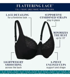 Vanity Fair Flattering Lace Minimizer Underwire Bra 76014 -Simone Perele Bikinis Shop vanity fair vf001 76014 cs6
