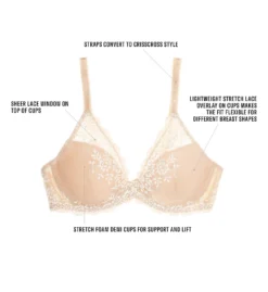 Wacoal Embrace Lace Plunge Underwire Bra 853291 -Simone Perele Bikinis Shop wacoal wac001 853291 cs3