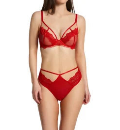 Wolf & Whistle Maisie Lace Trim High Waist Thong Panty W883 -Simone Perele Bikinis Shop wolf whistle ww01 w883 cs1
